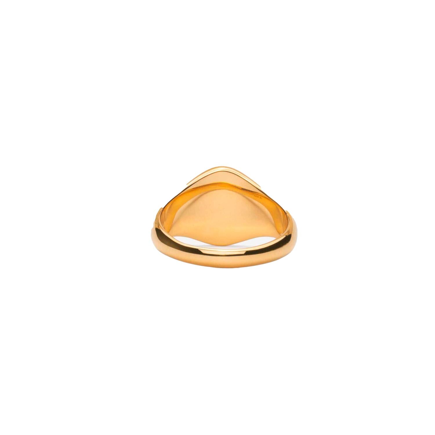 IX Mini Oval Signet ring - forgyldt
